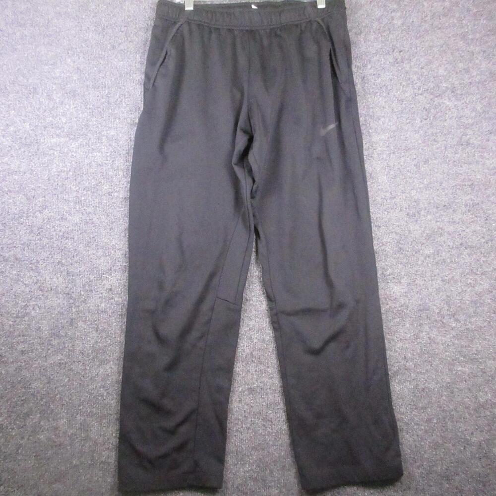 Nike Pants Mens Large Black Dri-FIT Knit Track Straight Leg Athletic CU4949-010